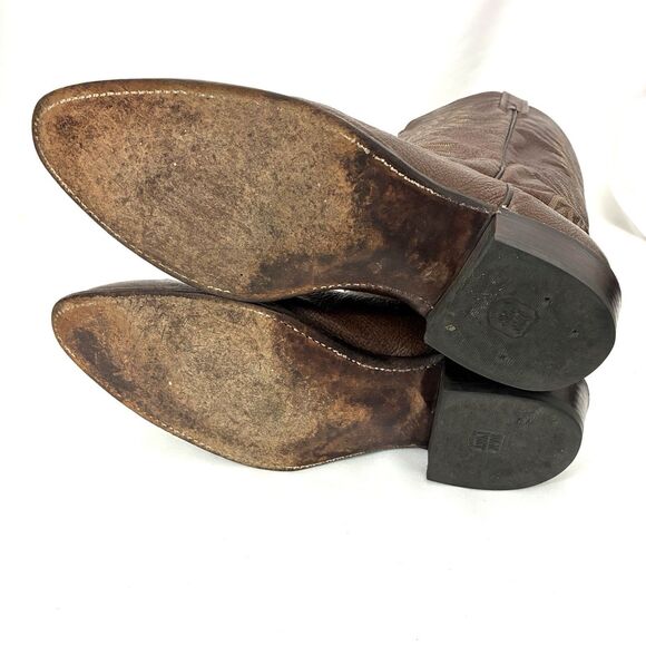 Dan Post Men’s Size 12 EW Brown Leather Round Toe Pull On Western Boots P2555 - Picture 10 of 14